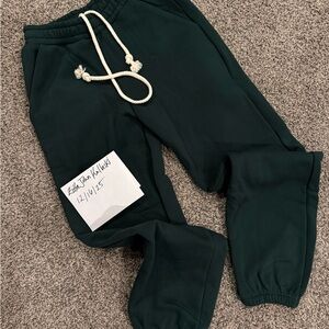 Parke Dark Green Holiday Sweatpants